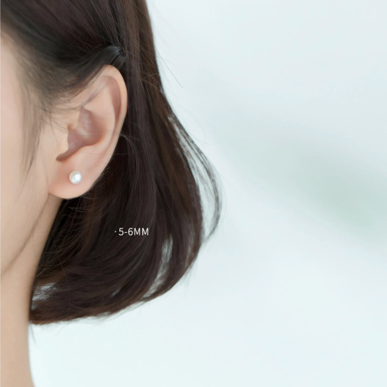 White, Champagne and Lilac Pearl Stud Earrings