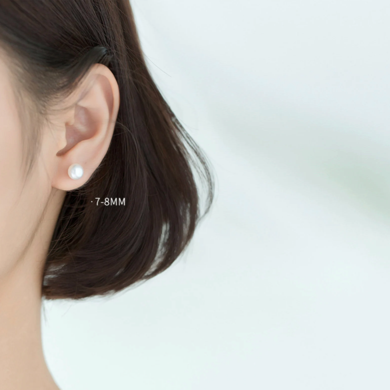 White, Champagne and Lilac Pearl Stud Earrings