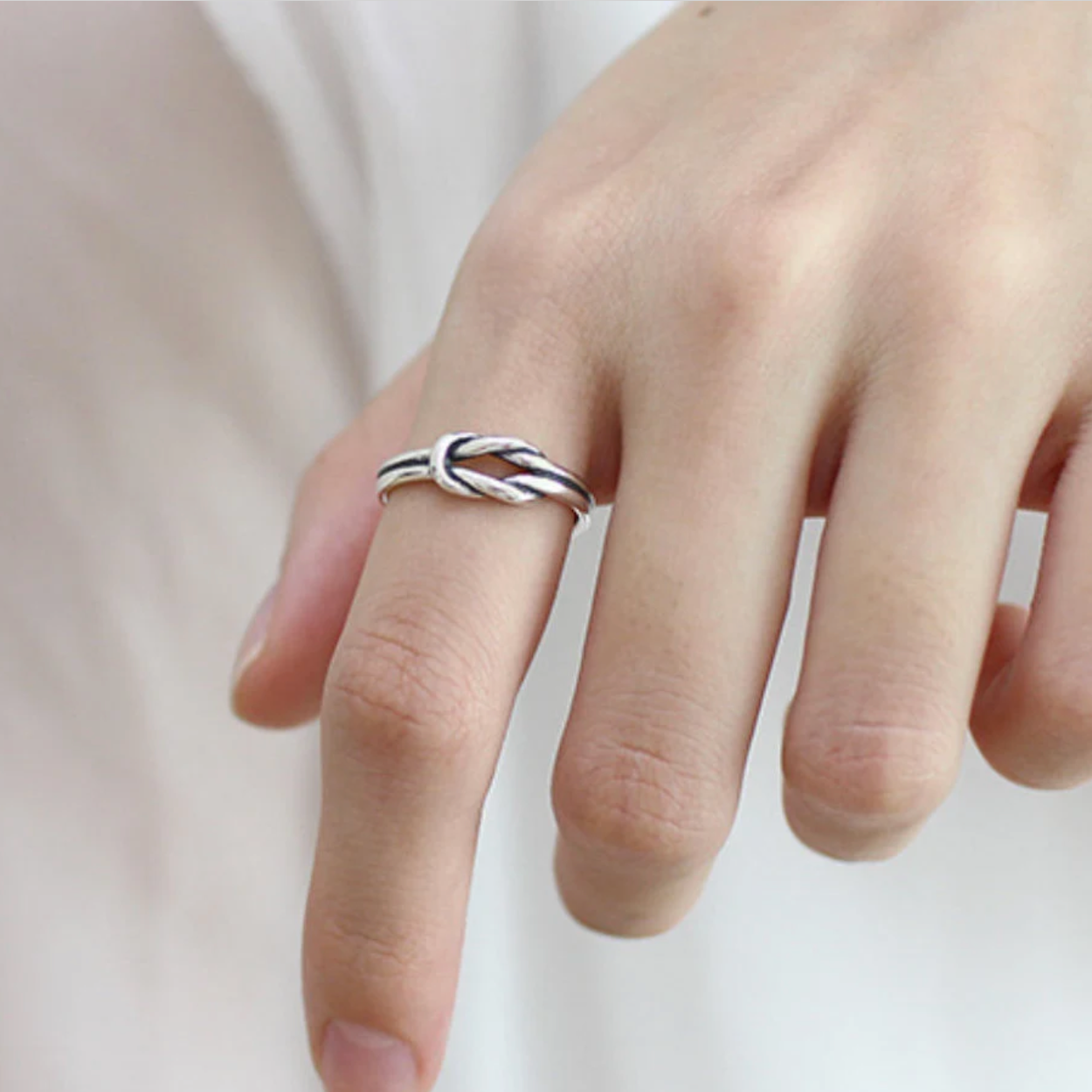 Adjustable Square Knot Ring