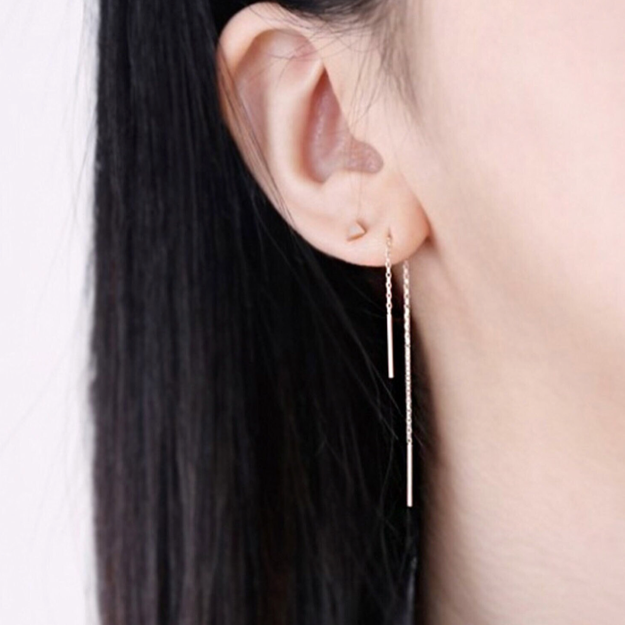 Chain Threader Dangle Earrings