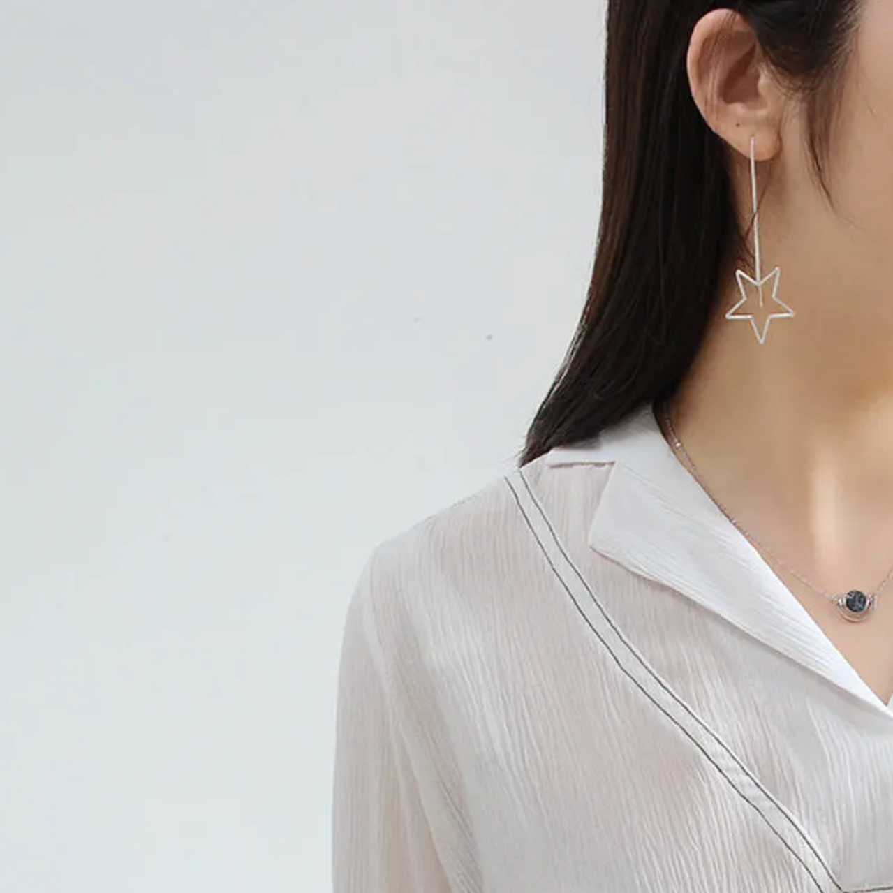 Star Dangle Threader Earrings