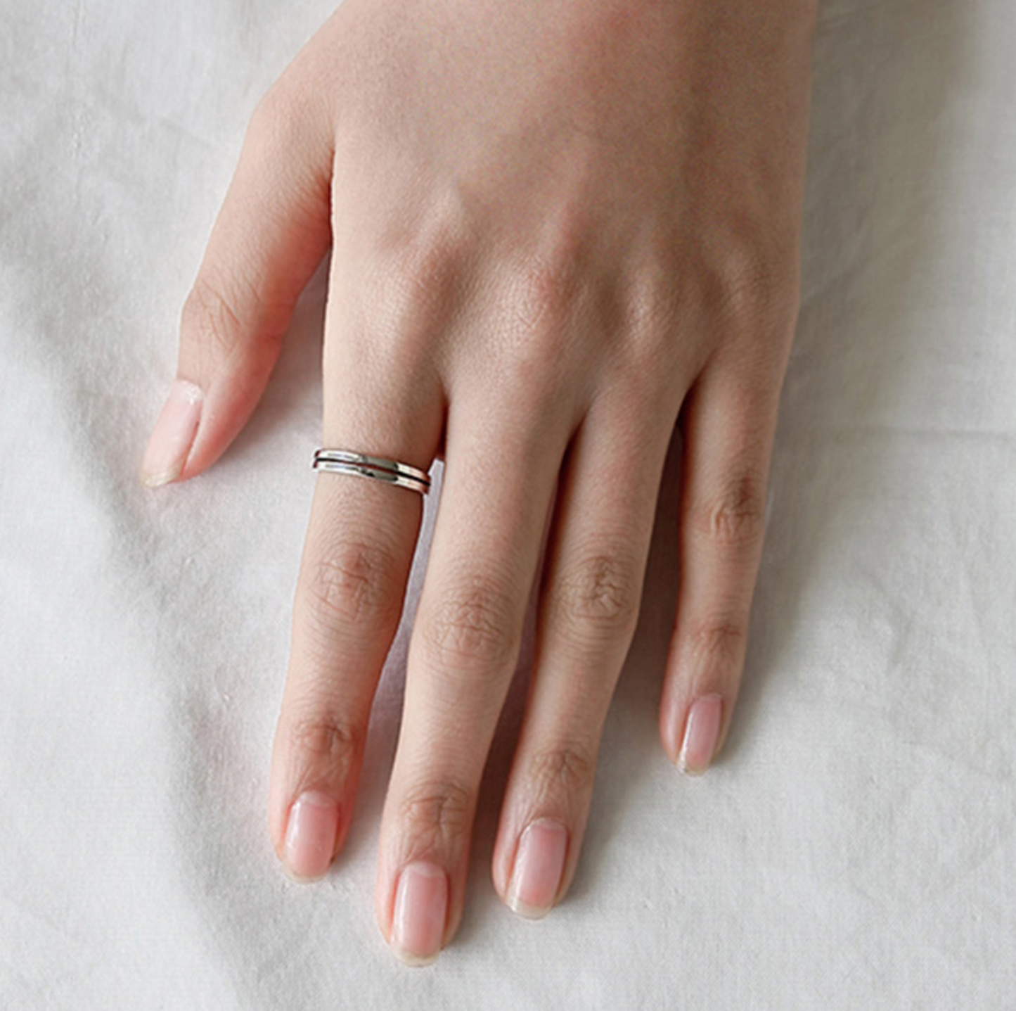 Engraved Line Adjustable Ring