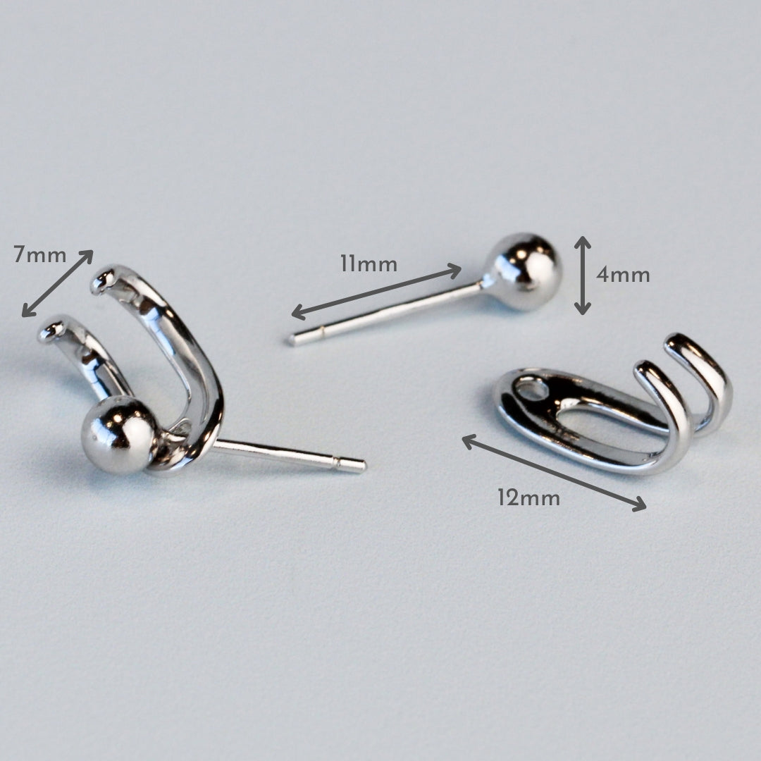 Ear Jacket Cuff Earrings