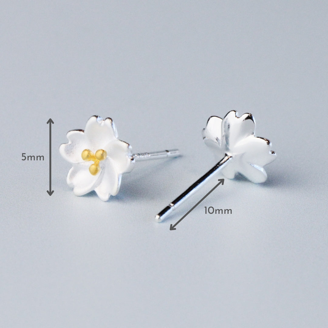 Sakura Flower Stud Earrings