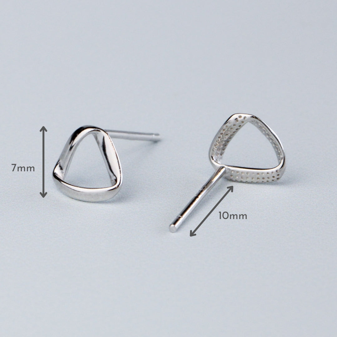 Triangle Twist Stud Earrings
