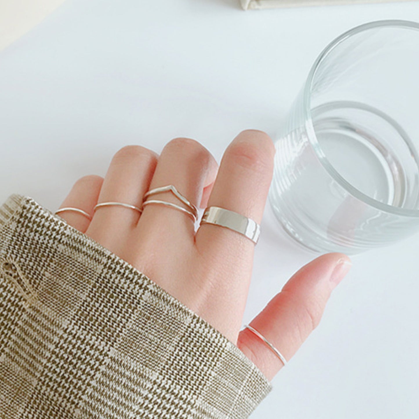 Chevron Pointed Adjustable Ring