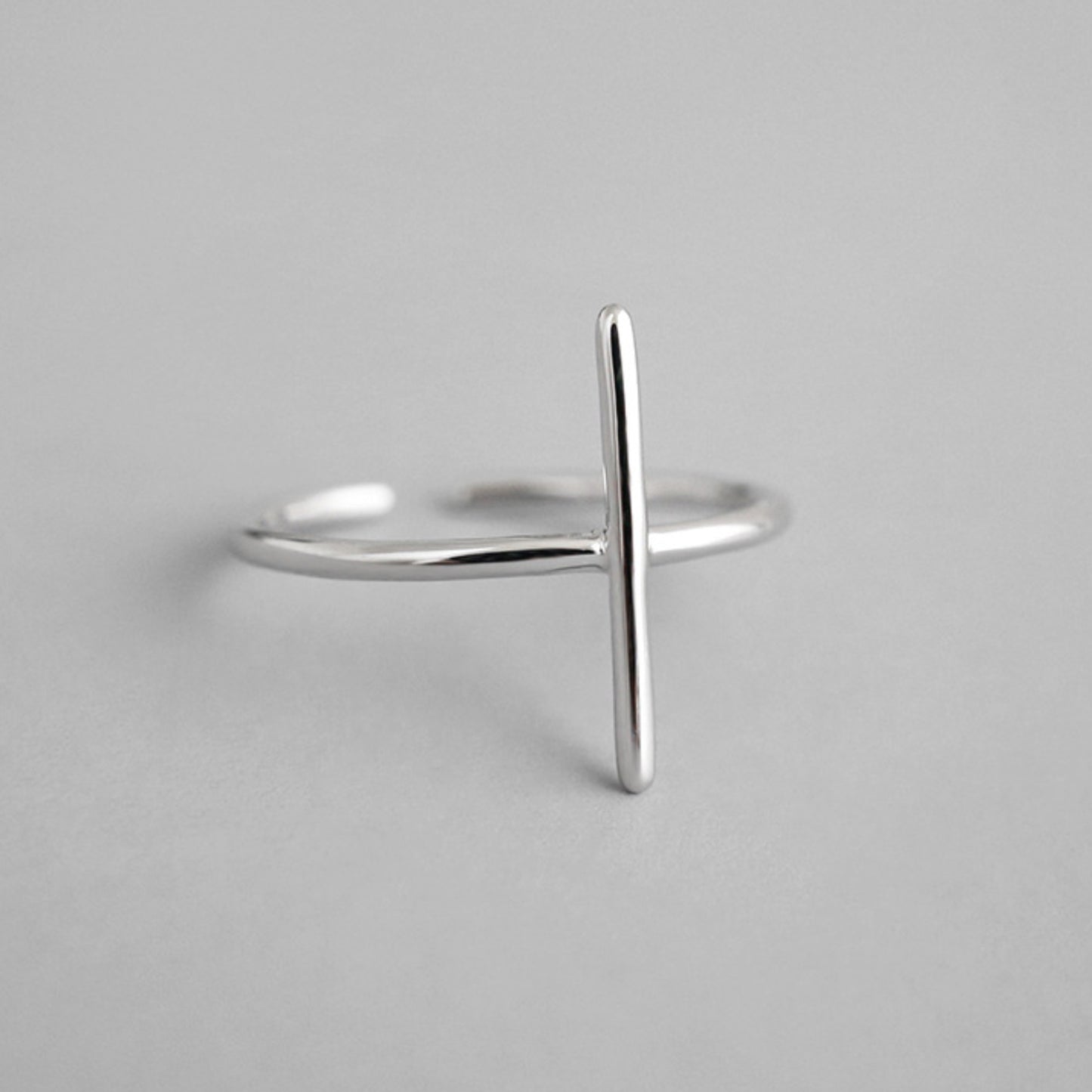 Minimalist Adjustable Cross Ring