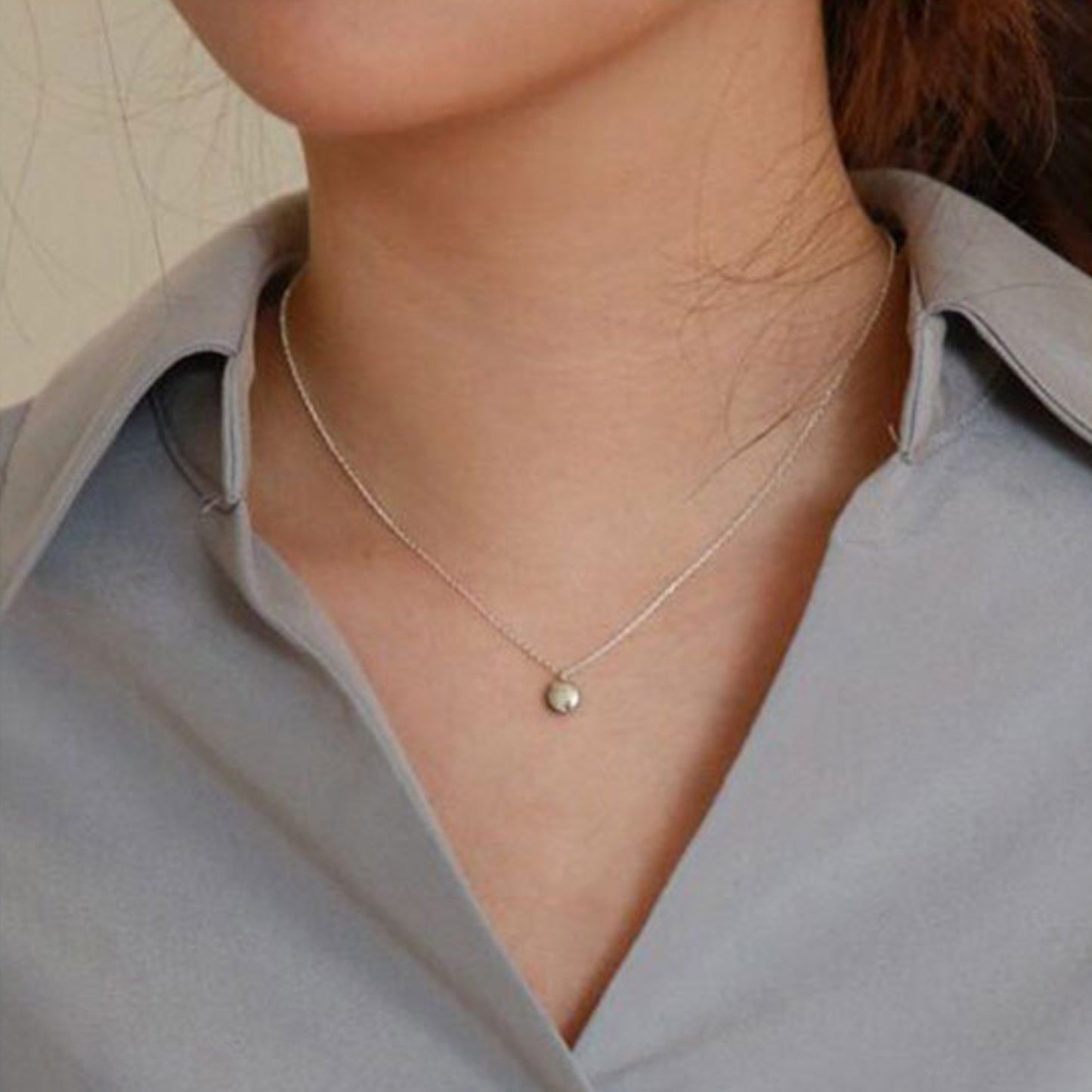 Minimalist Circle Pendant Necklace