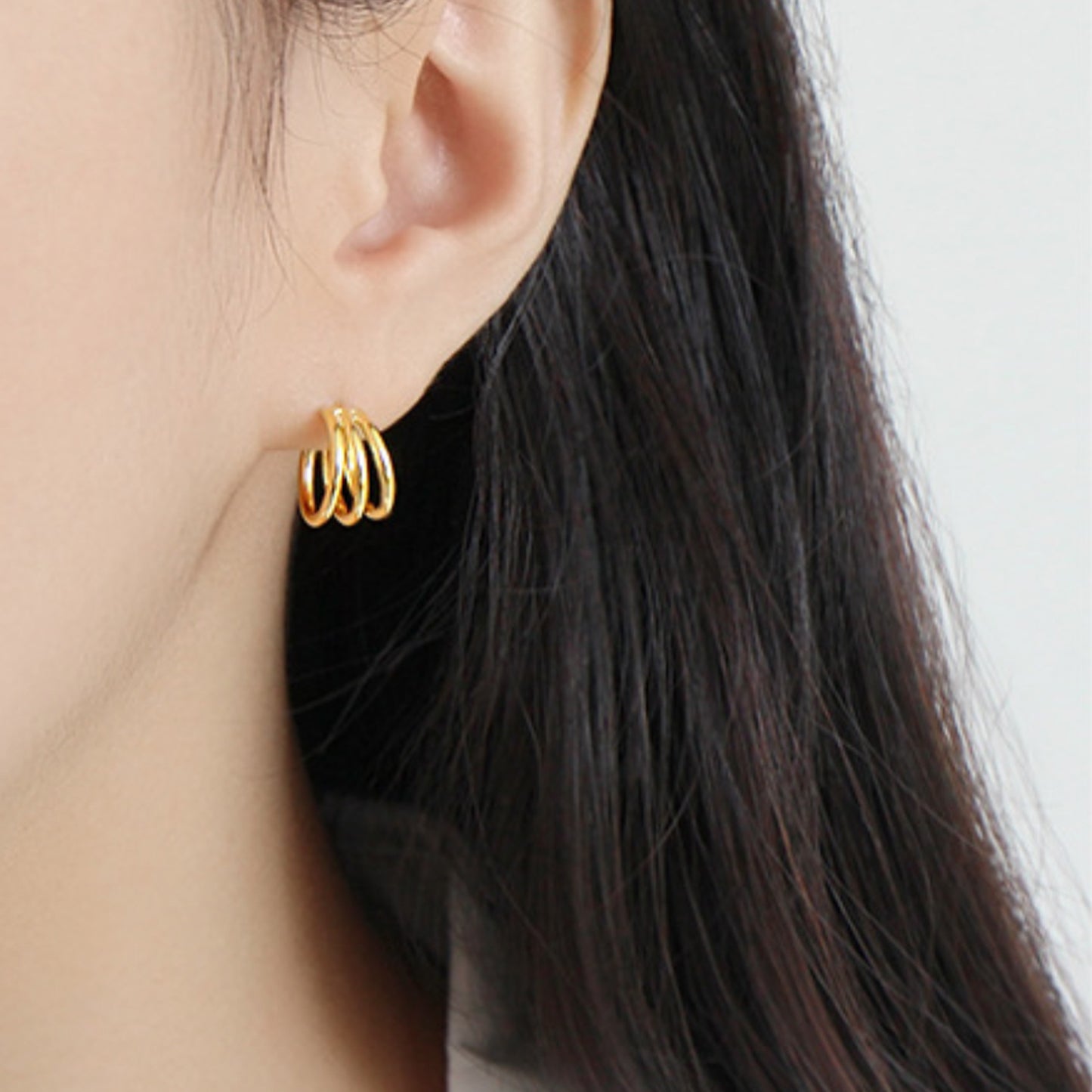 Huggie Hoop Stud Earrings