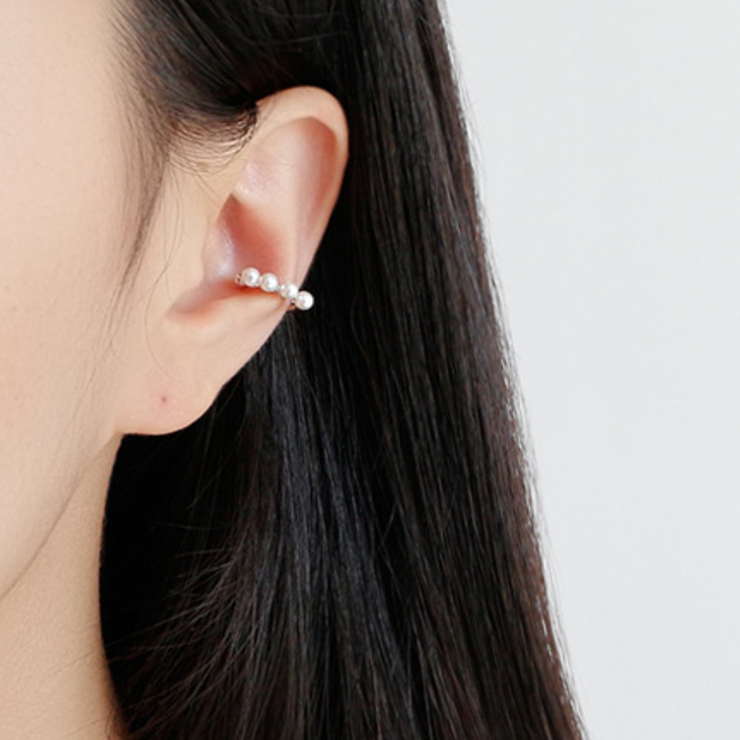 Ear Cuff with White Pearls
