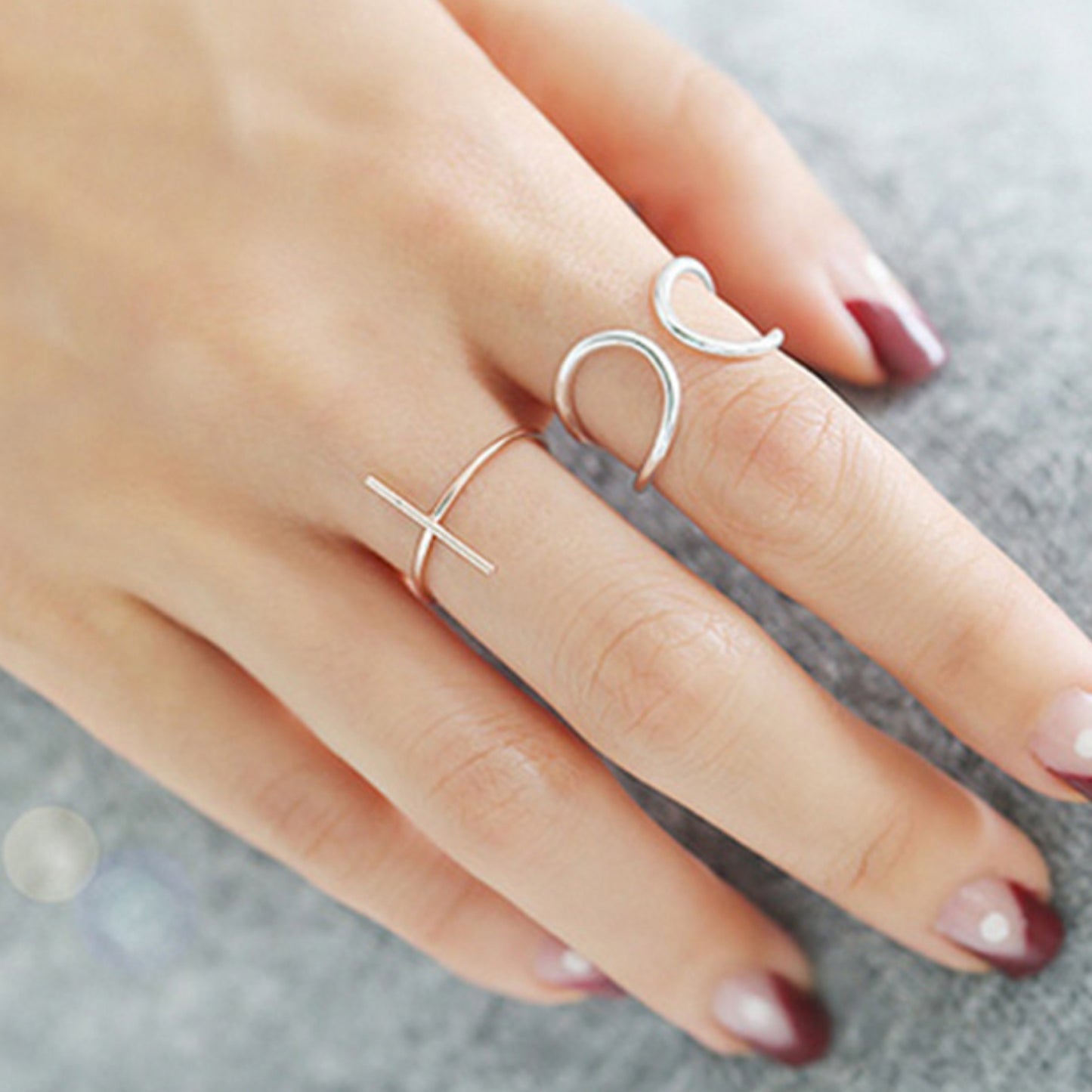 Minimalist Adjustable Cross Ring