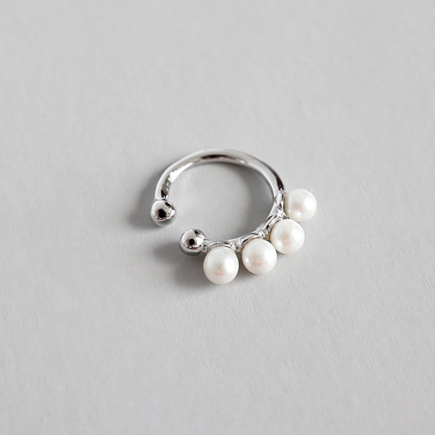 Ear Cuff with White Pearls