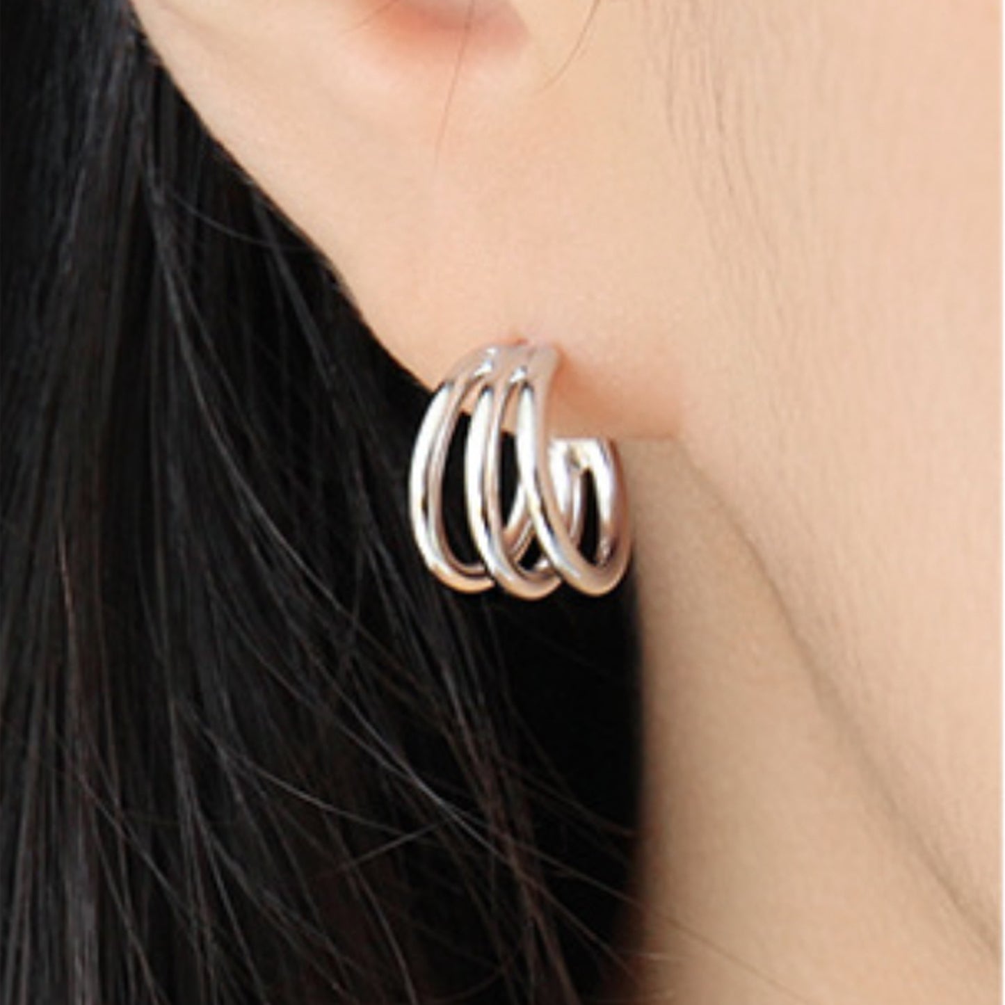 Huggie Hoop Stud Earrings