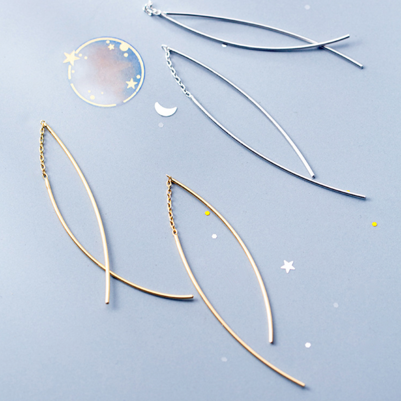 Double Bar Threader Earrings