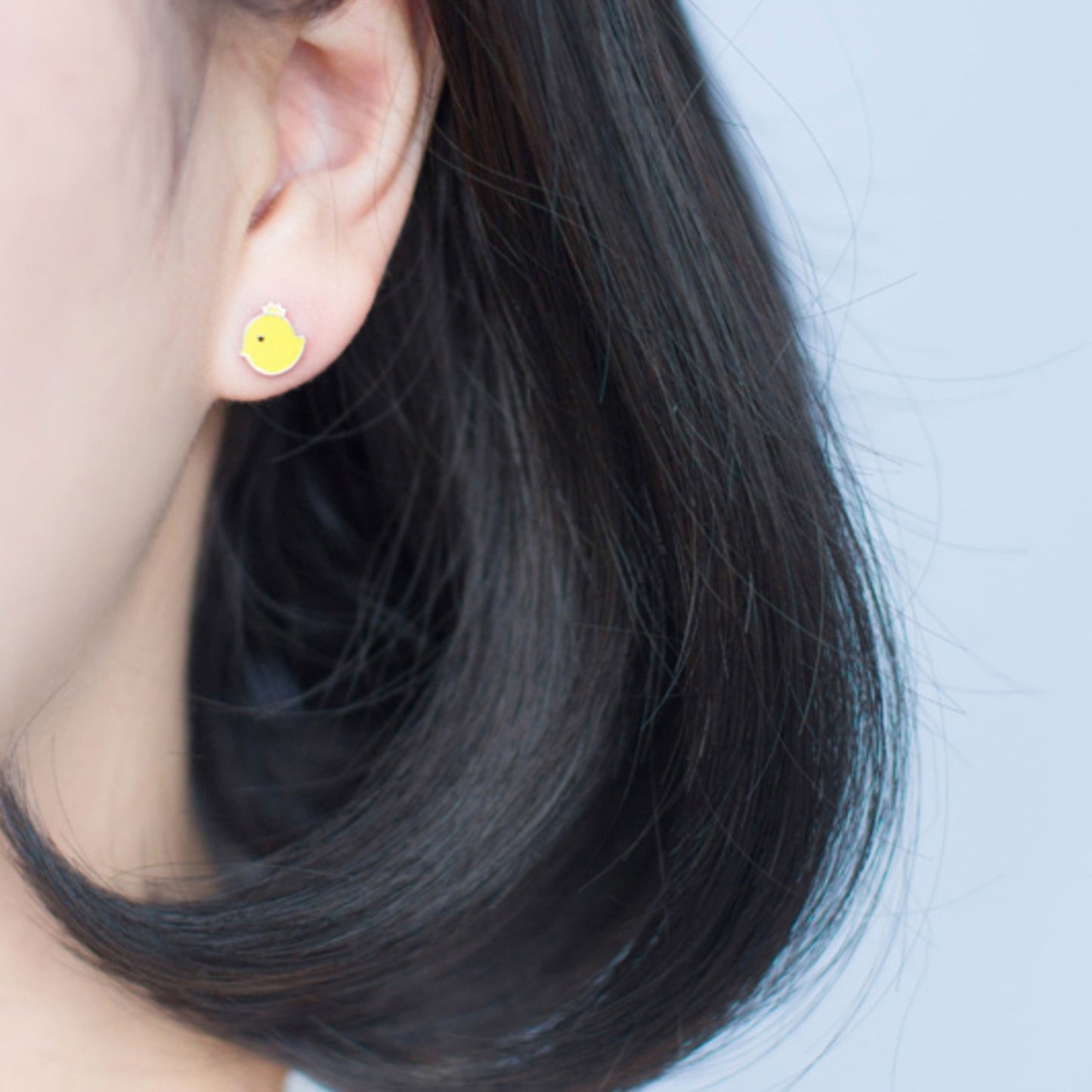 Yellow Chick Stud Earrings