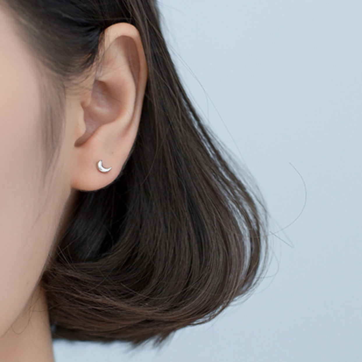 Moon and Star Stud Earrings