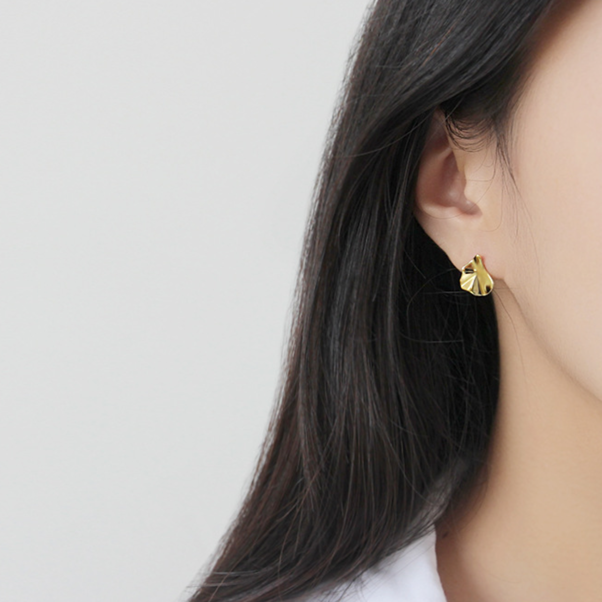 Abstract Leaf Stud Earrings