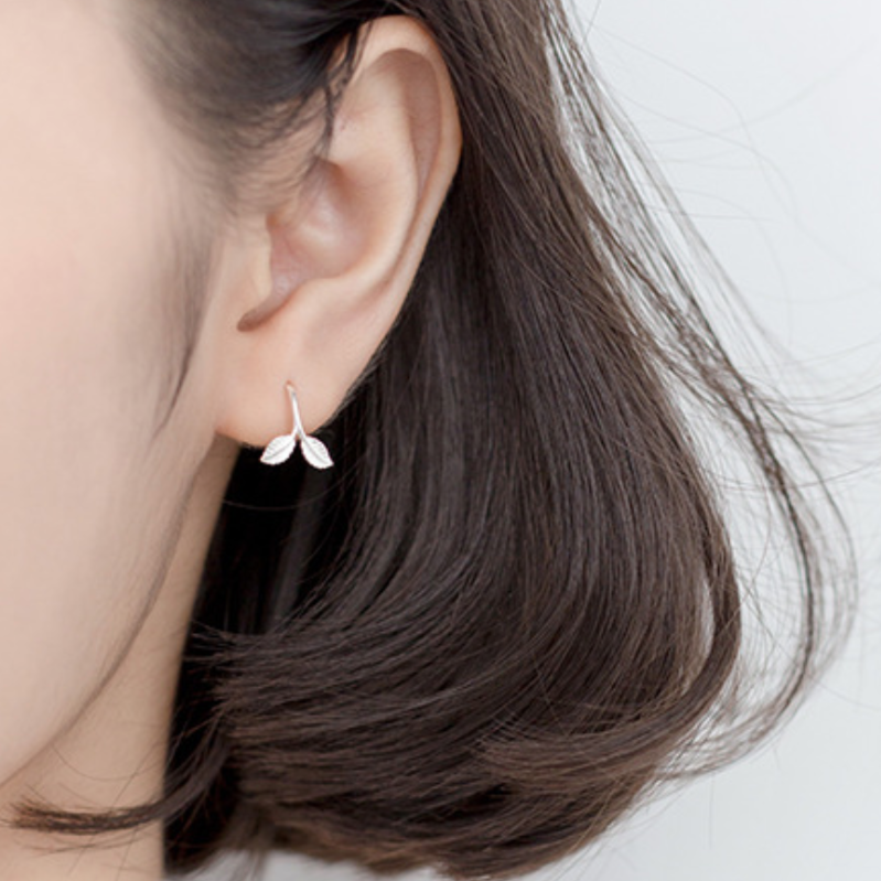 Small Leaf Drop Earrings