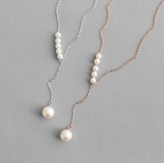 Pearl Dangle Chain Necklace