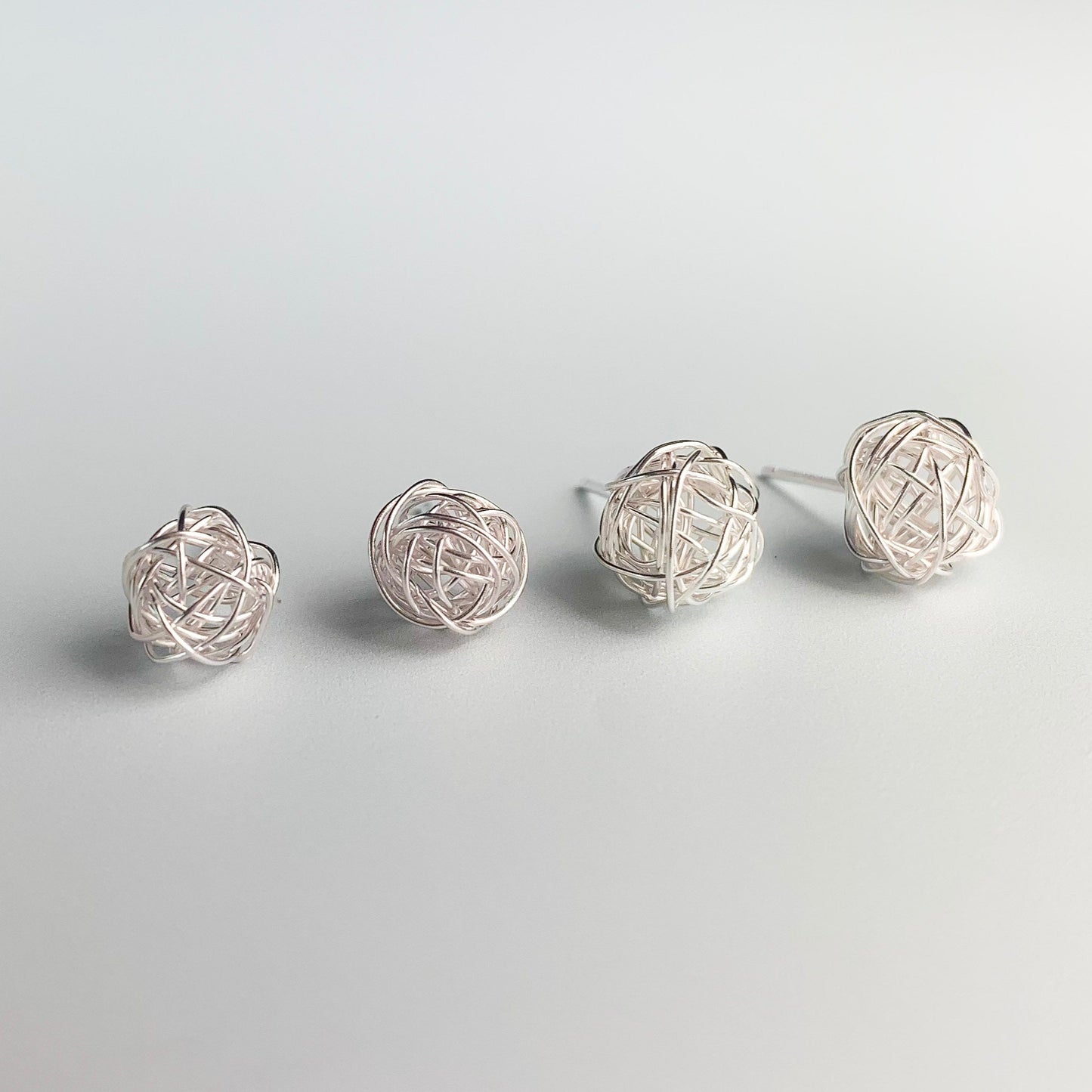 Wire Ball Stud Earrings