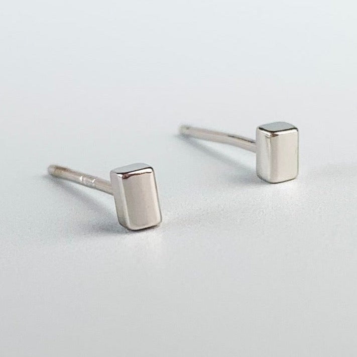 Simple Rectangle Stud Earrings