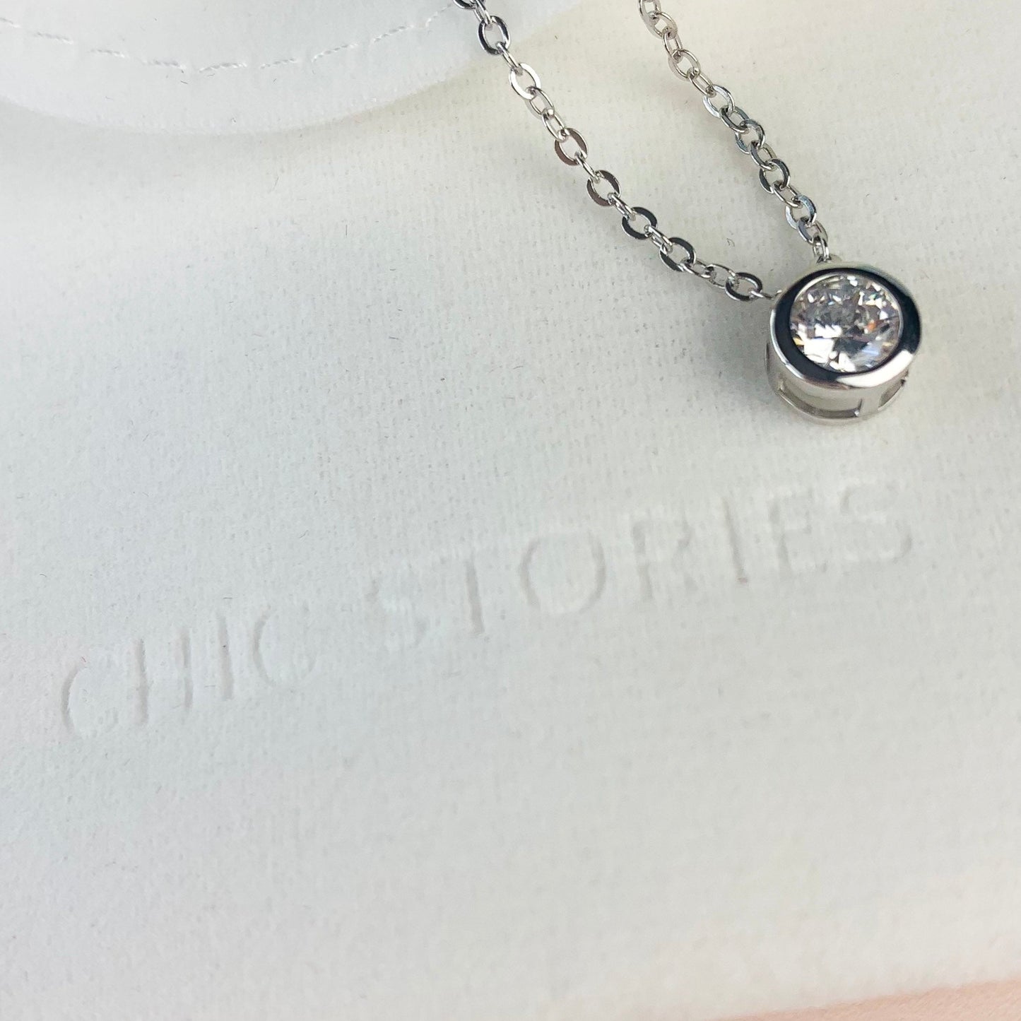 Crystal Circle Pendant Necklace