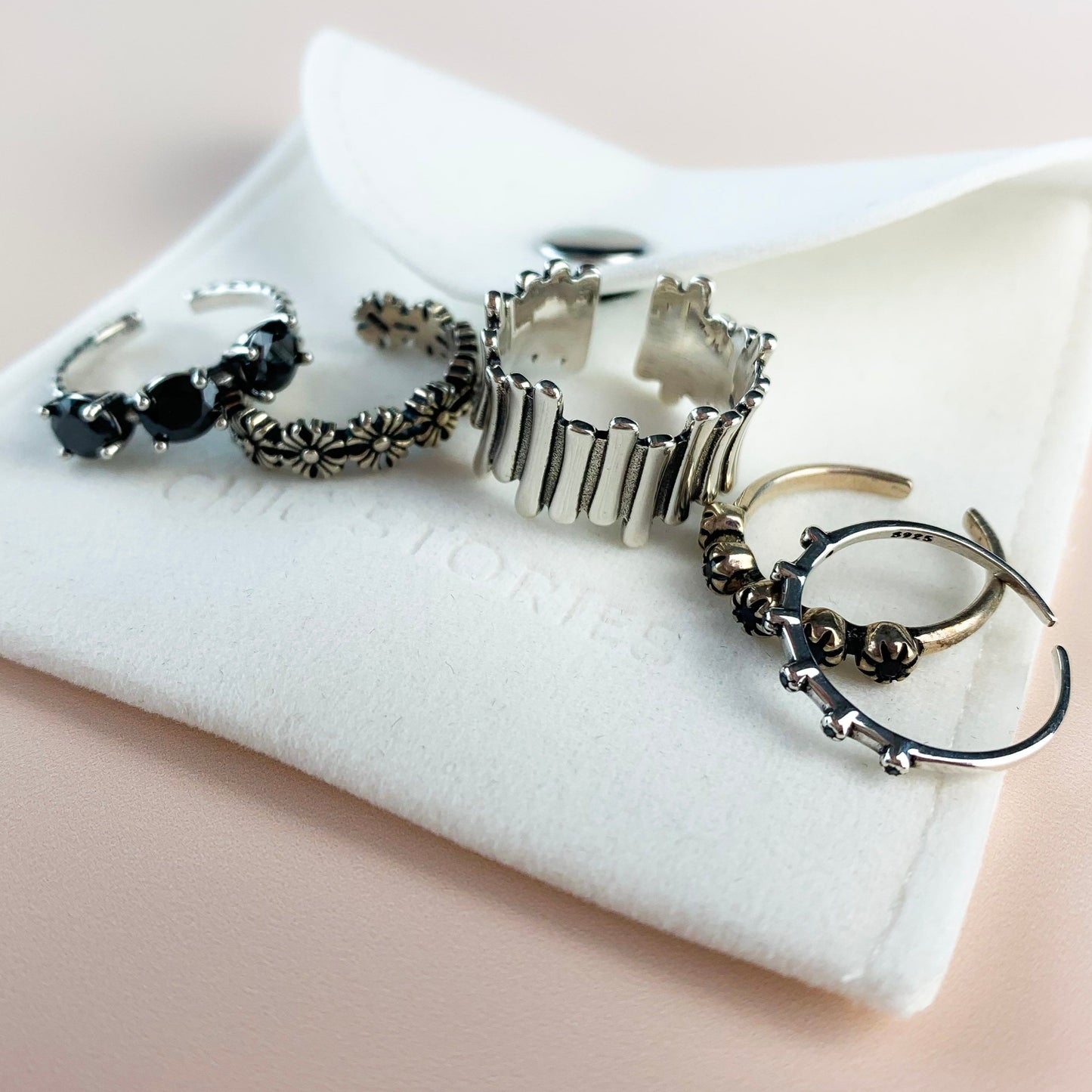 Stackable Vintage Silver Rings