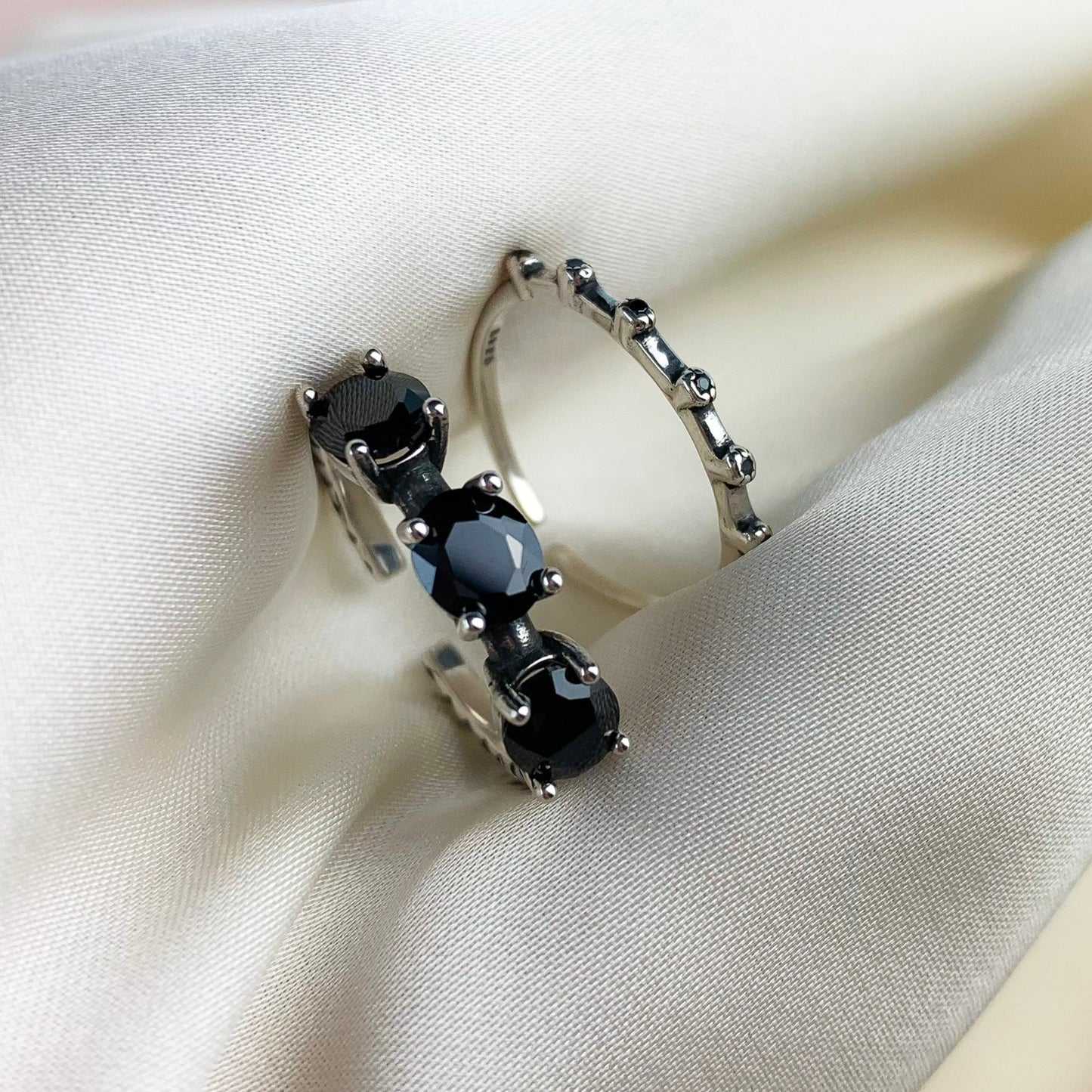 Stackable Vintage Silver Rings