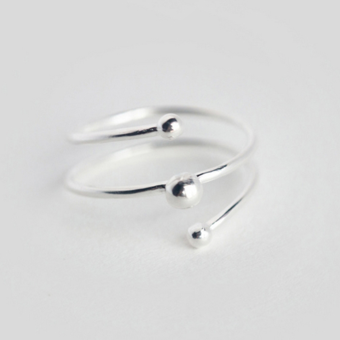 Triple Band Effect Spiral Ring