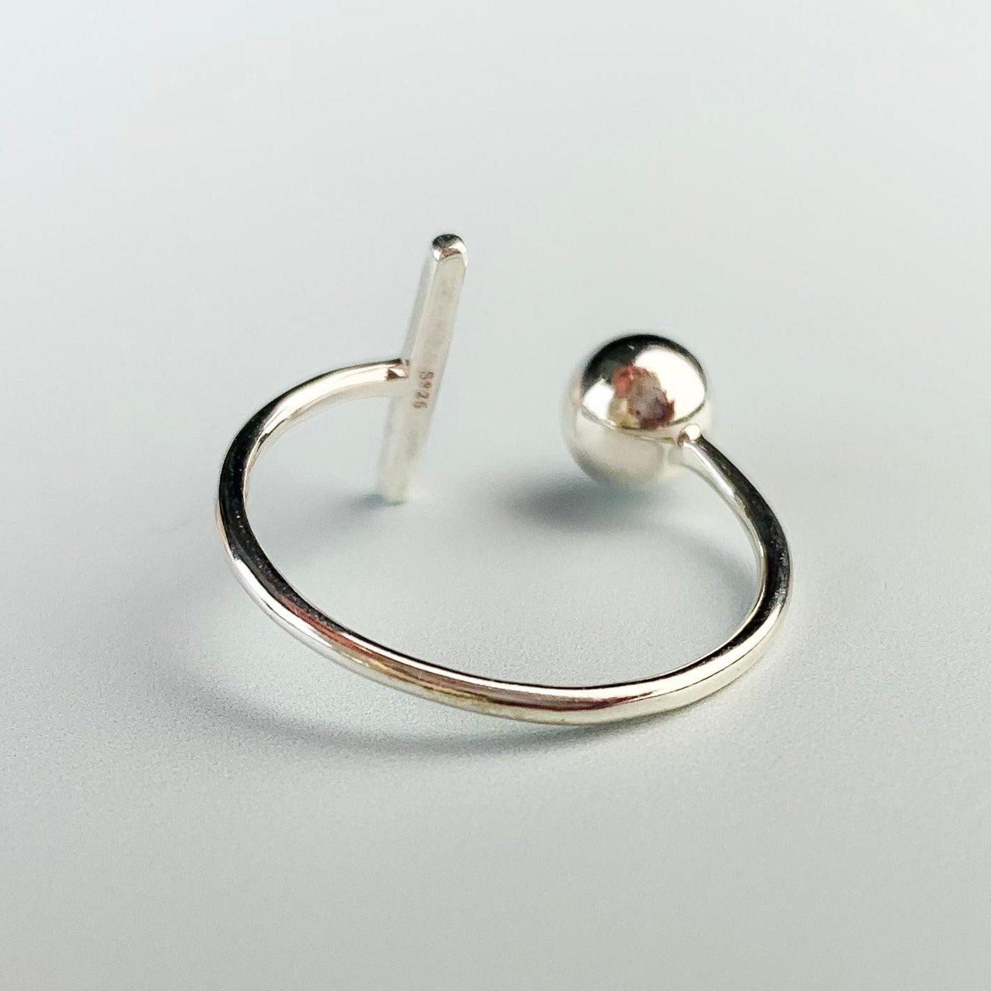 Adjustable Geometric Open Ring