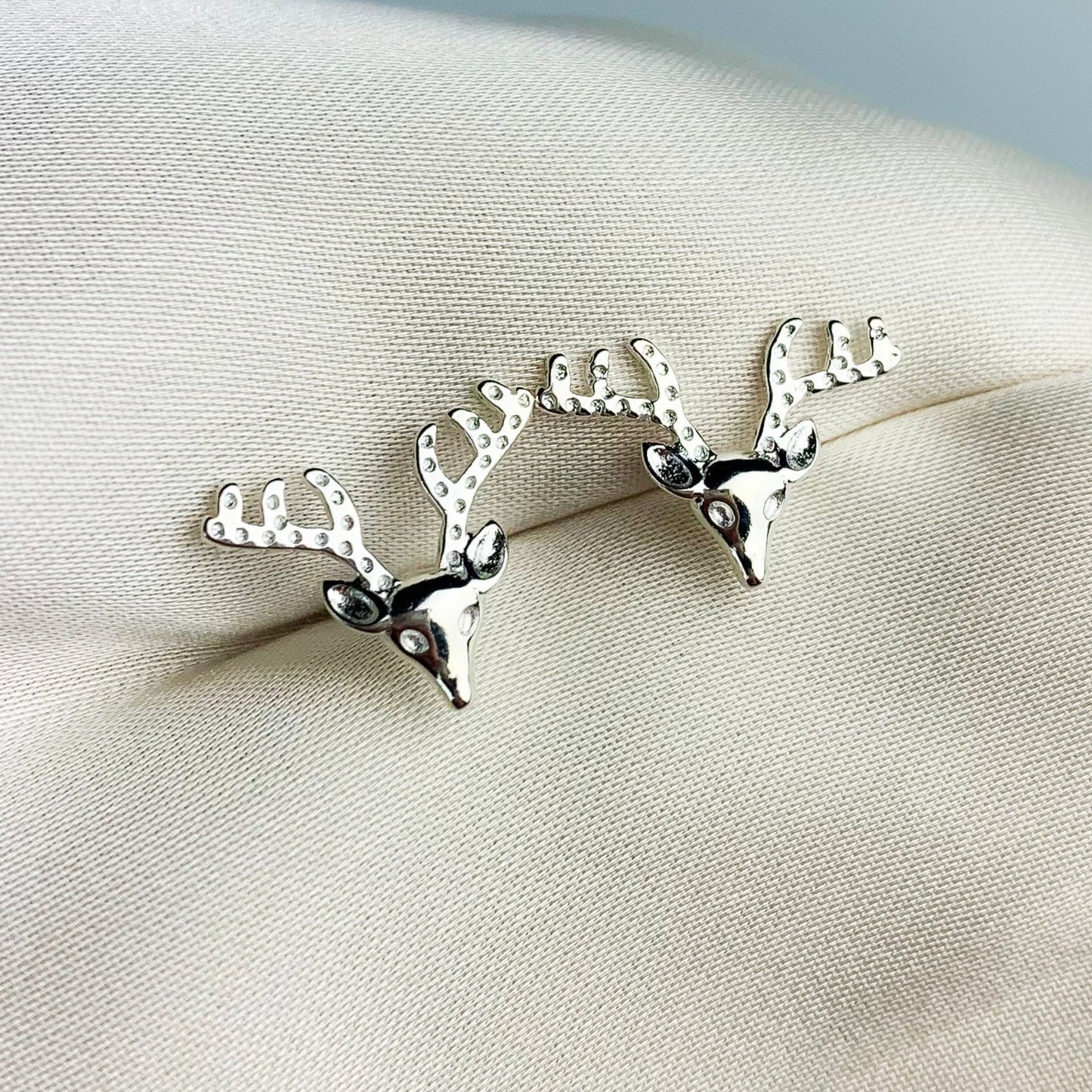 Stag Head Stud Earrings