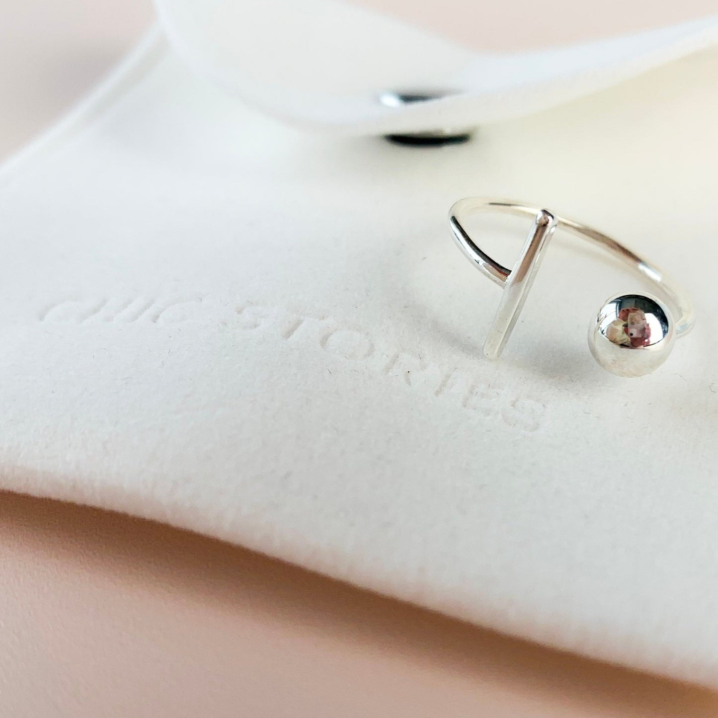 Adjustable Geometric Open Ring