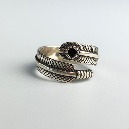 Adjustable Feather Spiral Ring