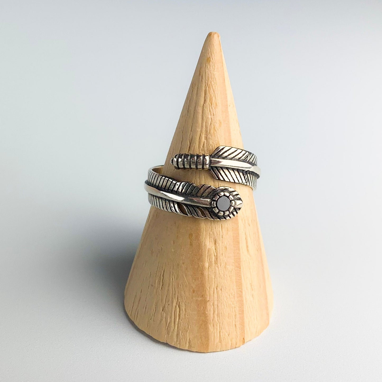 Adjustable Feather Spiral Ring