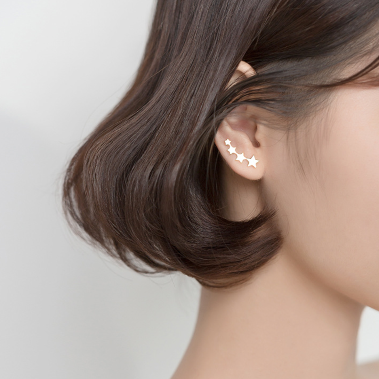Star Ear Climber Earrings
