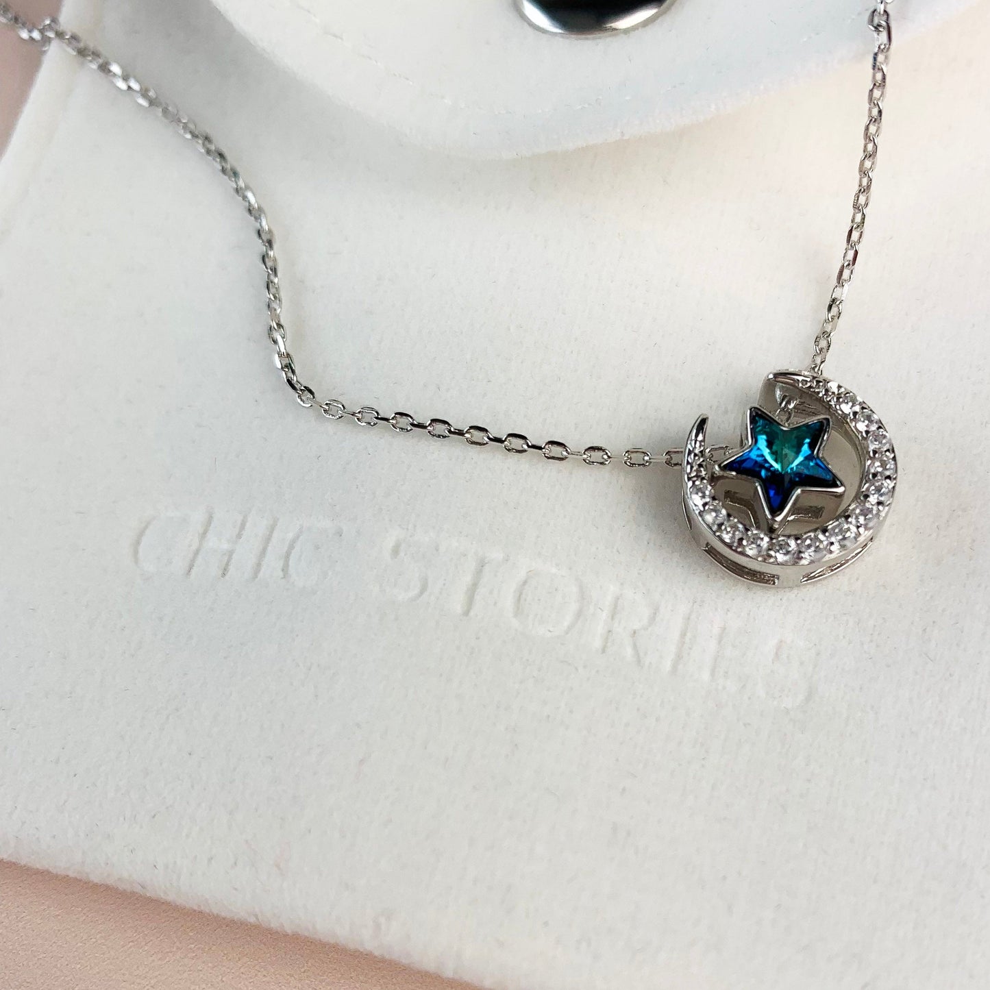 Blue Crystal Star Necklace
