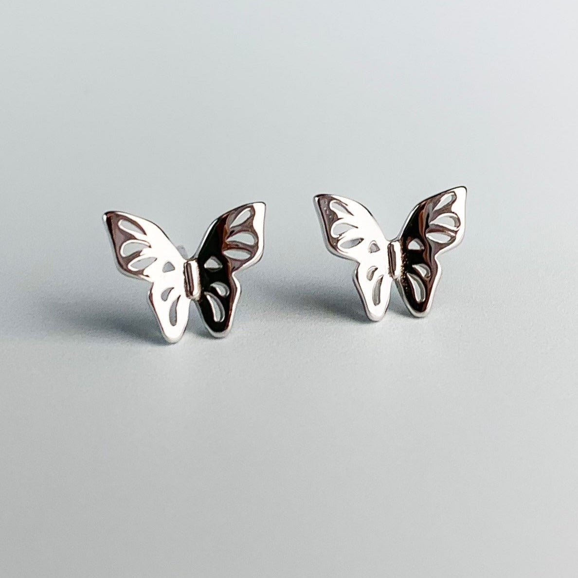 Sterling Silver Cute Butterfly Stud Earring, 2024 Butterfly Stud, Kids Earring,Wedding Gift, Minimalist Earring, Dainty Stud, Butterfly earrings