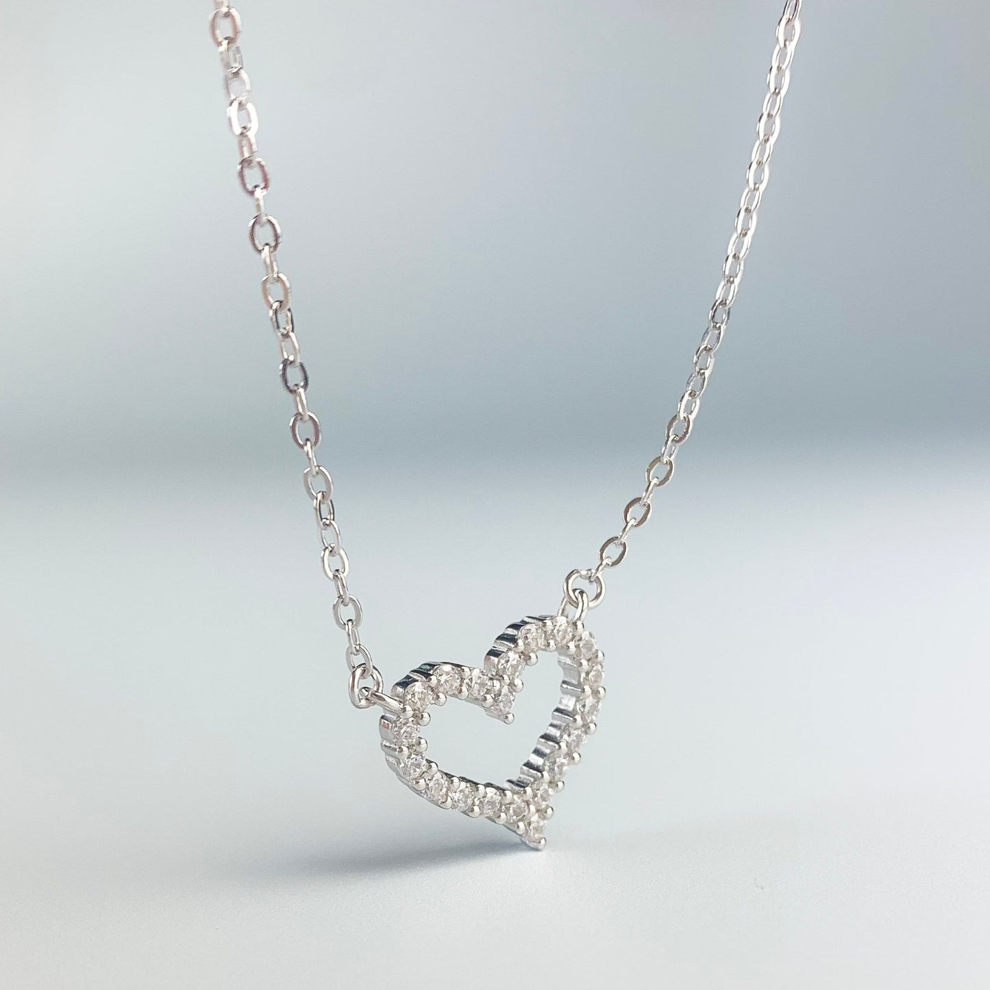 Crystal Heart Pendant Necklace