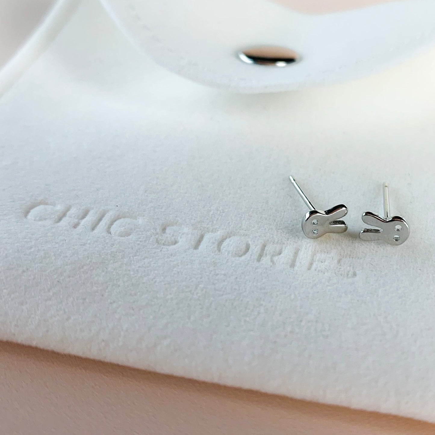 Tiny Bunny Stud Earrings