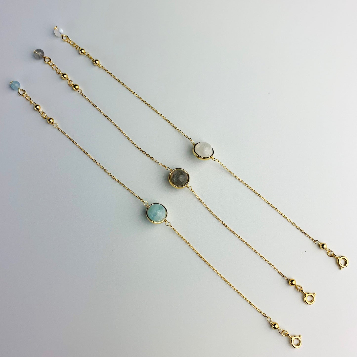 Stone Globe Charm Bracelet