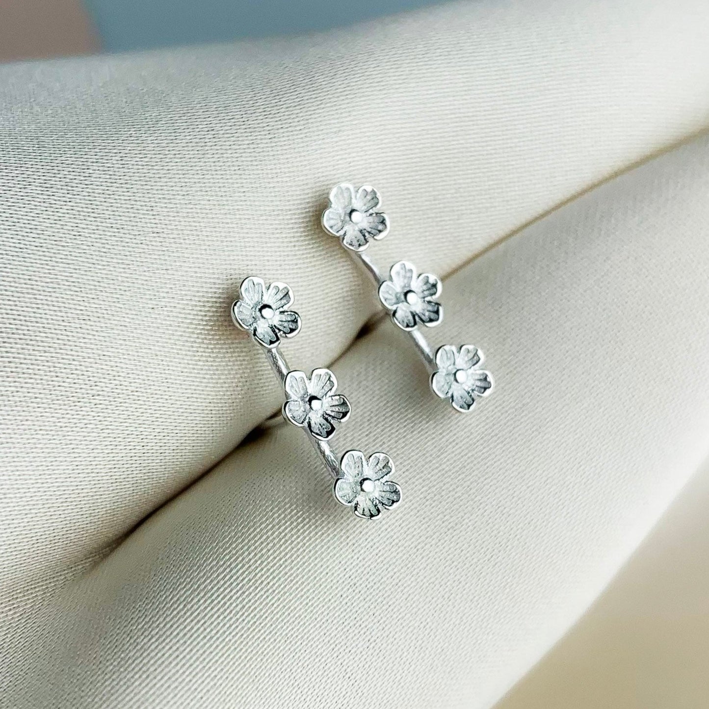 Flower Trio Stud Earrings