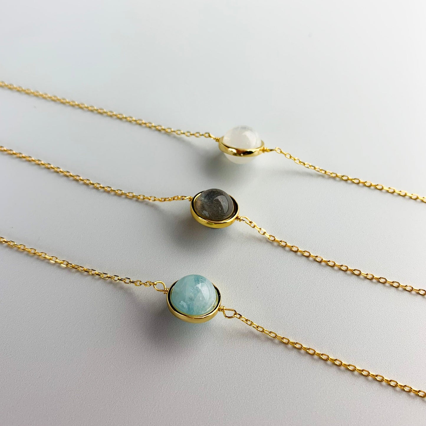 Stone Globe Charm Bracelet
