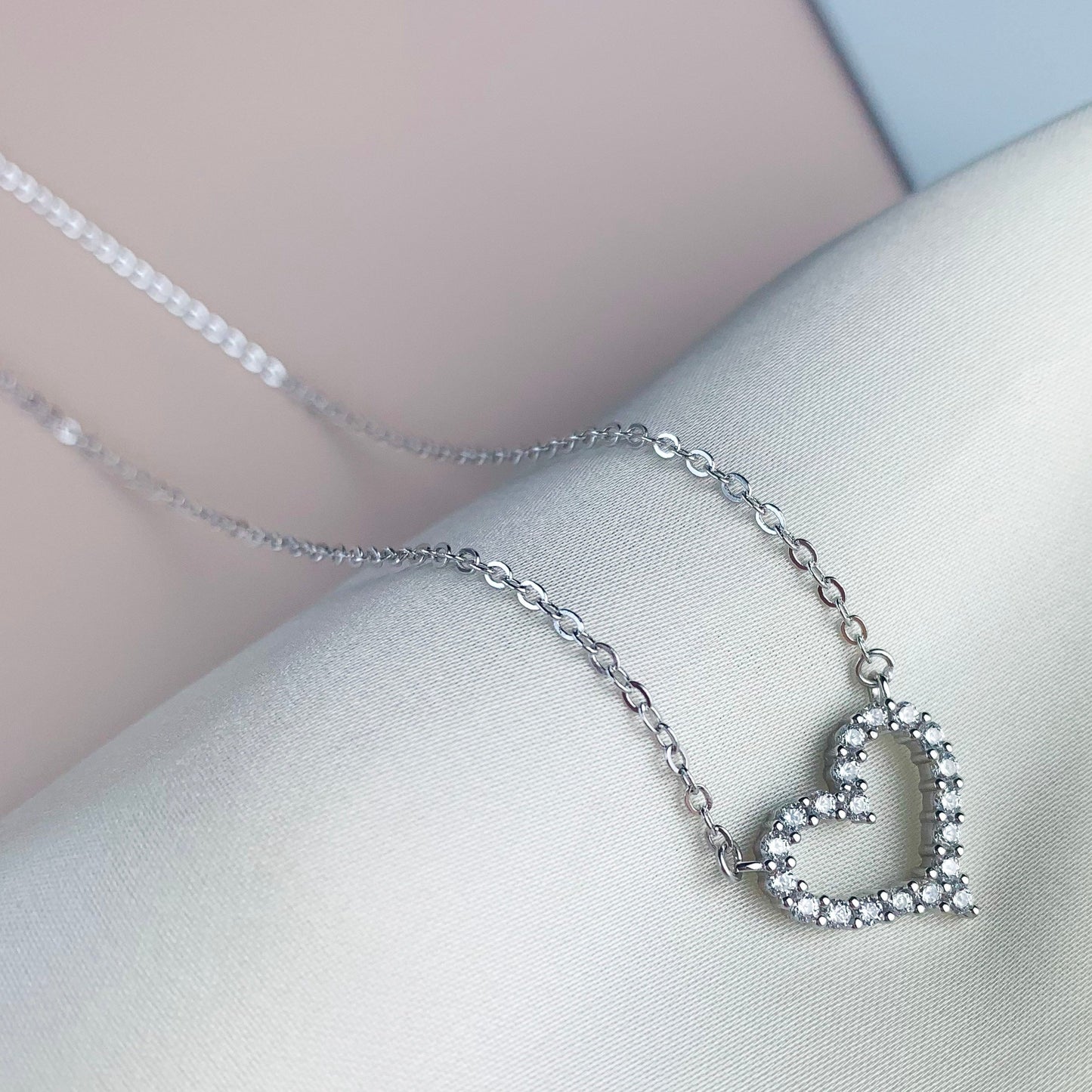 Crystal Heart Pendant Necklace