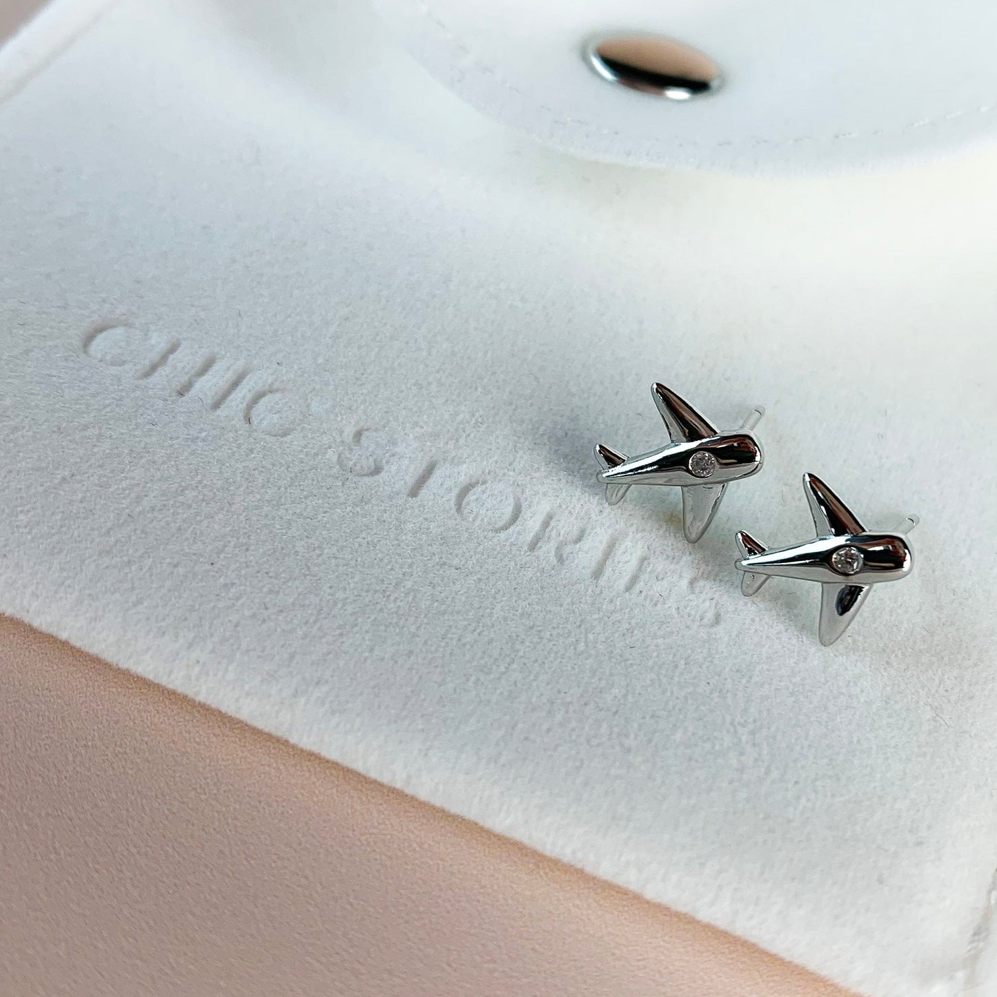 Plane Stud Earrings