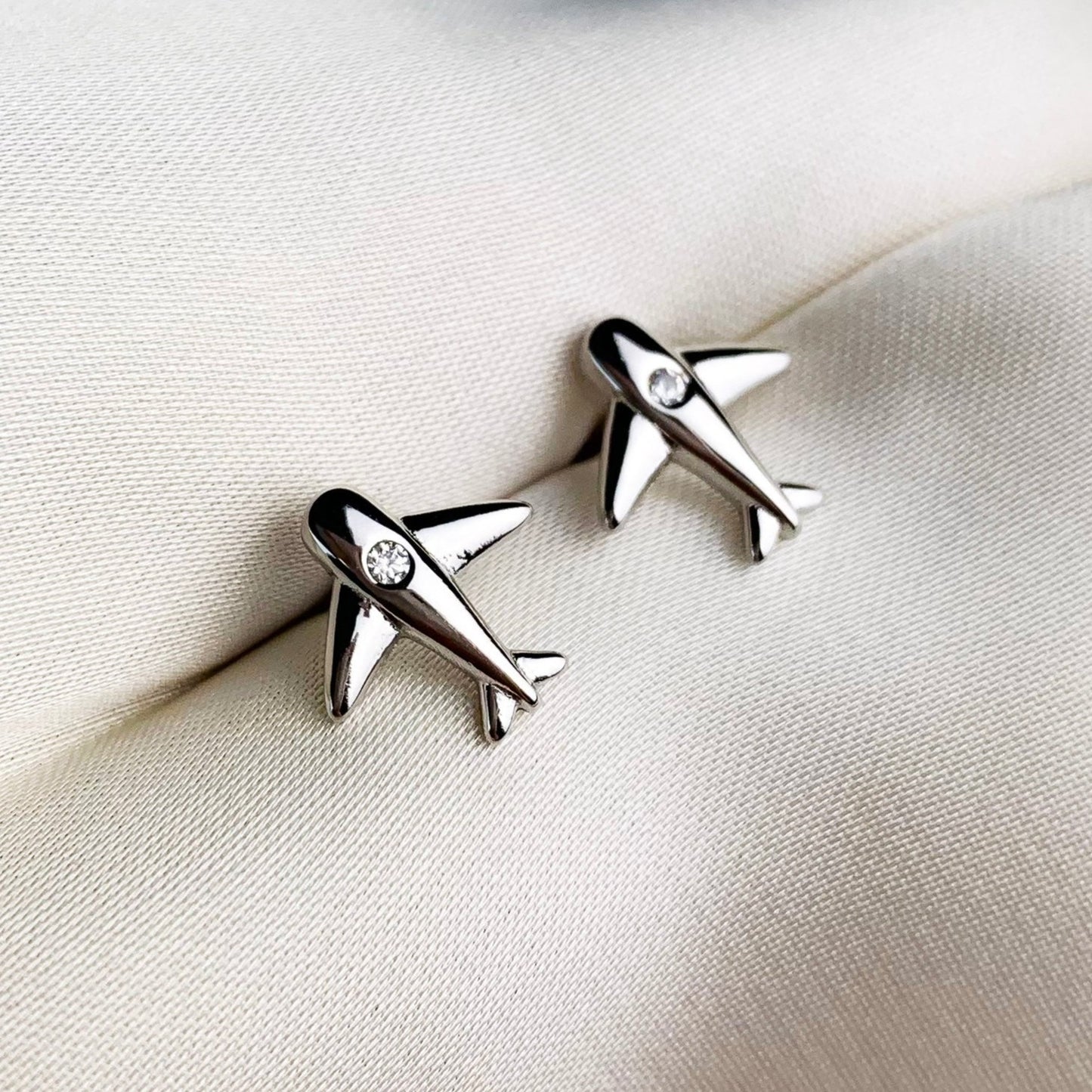 Plane Stud Earrings