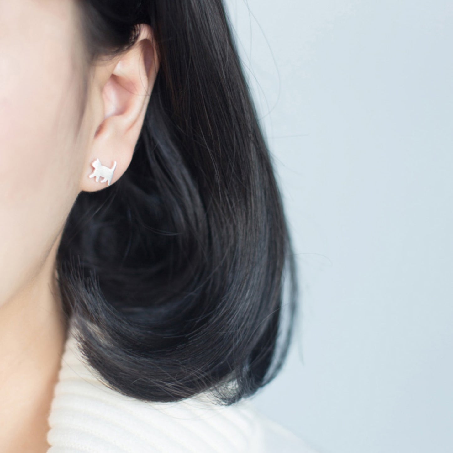 Minimalist Cat Stud Earrings