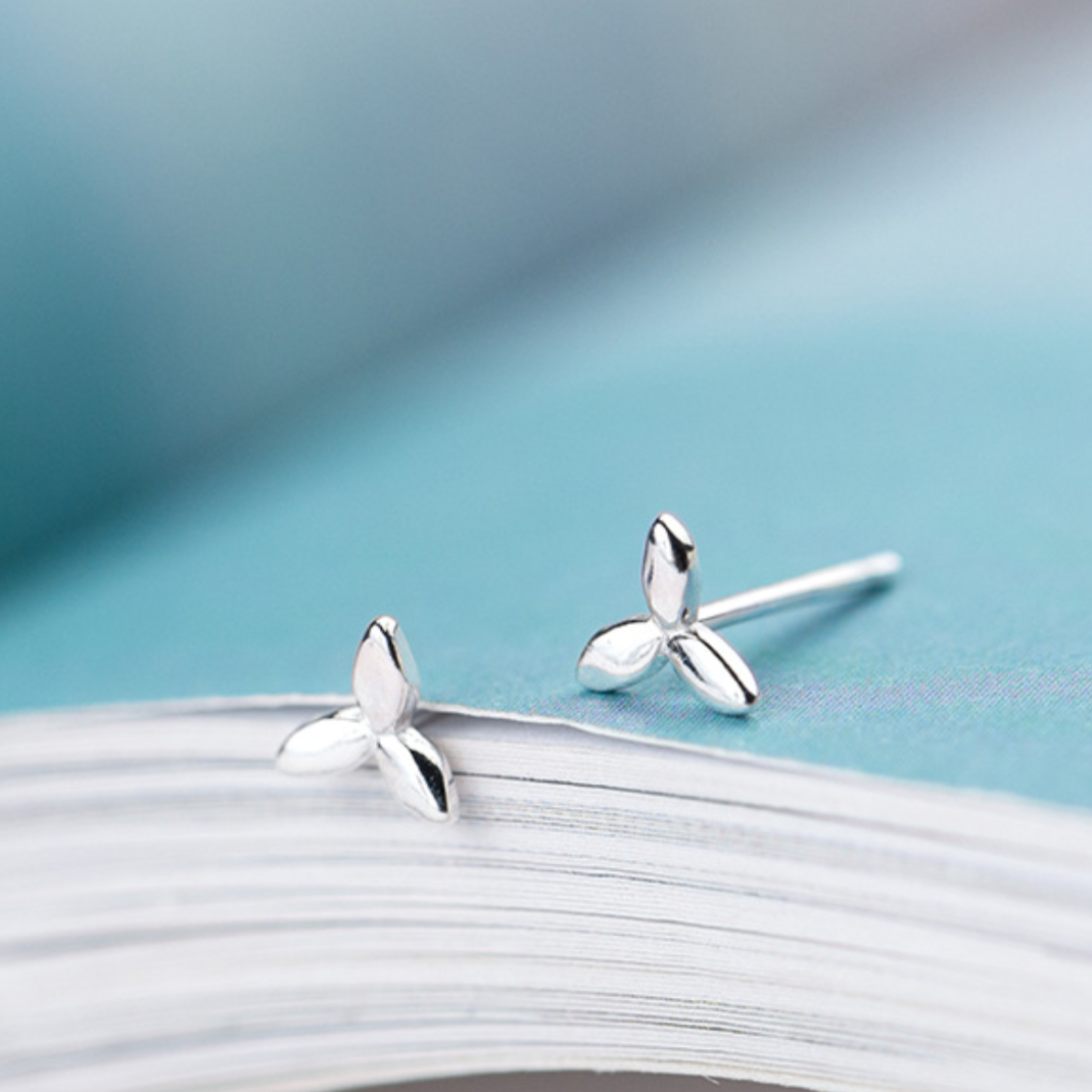 Triple Leaf Stud Earrings