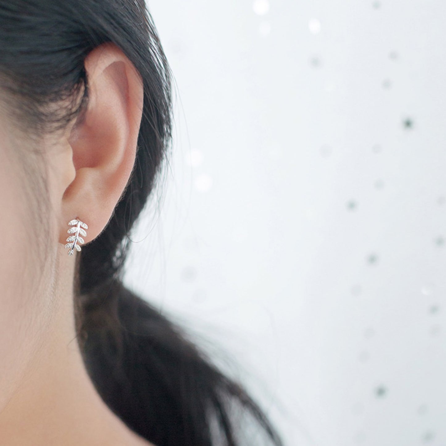 Delicate Leaf Drop Earrings