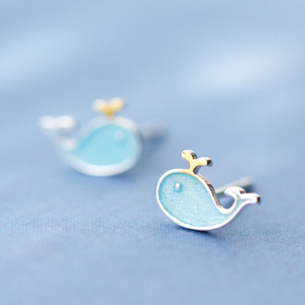 Cute Whale Stud Earrings