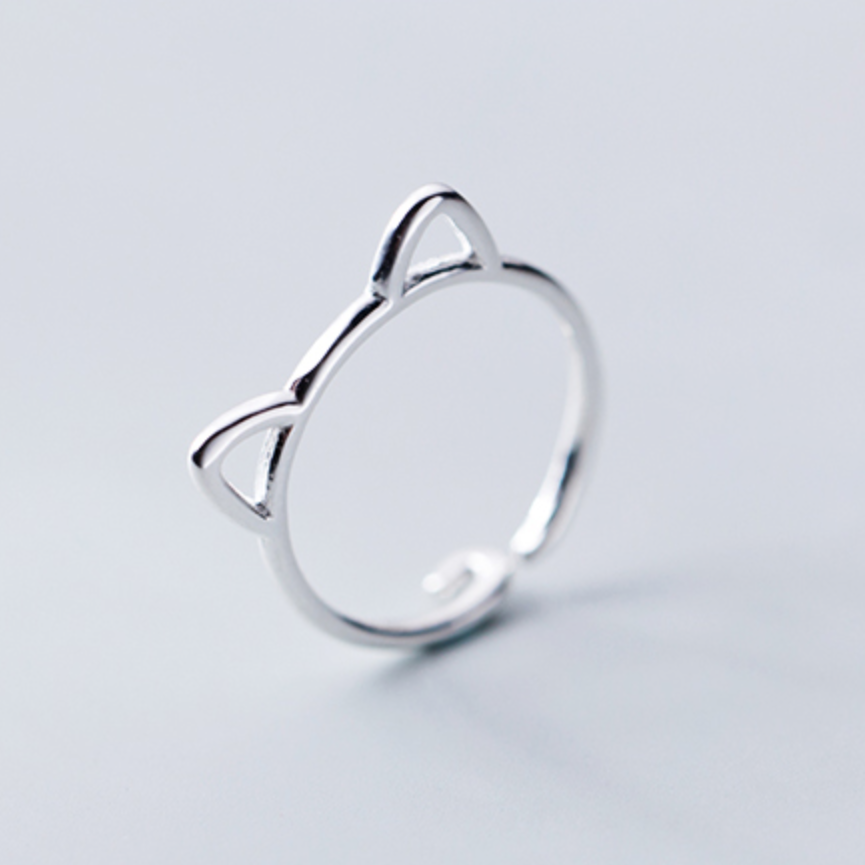 Minimalist Cat Ear Adjustable Ring
